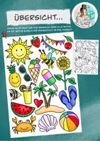 Vorschau - Mal- und Bastelvorlagen - Doodle-Cliparts-Set "Jahreszeiten" / Jahreskreis / Ausmalbild - Seite 3