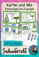 Vorschau - Unterrichtsreihen - Komplettpaket Vögel im Winter, Zug- und Standvögel #edukiknaller2021 - Deckblatt