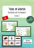 Vorschau - Stundenentwürfe - Tiere im Winter - Stationsheft + Erklärvideos - für das Distanzlernen geeignet - Seite 1