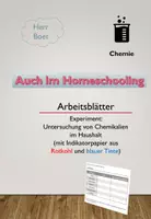 Vorschau - Arbeitsblätter - Experiment: Untersuchung von Chemikalien aus dem Haushalt - Deckblatt