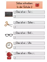Vorschau - Arbeitsblätter - Sätze in Zeilen schreiben: Schule, Wald, Herbst, Halloween - Seite 2