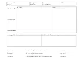Vorschau - Fördermaterial/Inklusion - Vorlage Förderplan mit BFZ (auch mit Beispielbemerkungen), PDF zum Ausfüllen - Seite 3