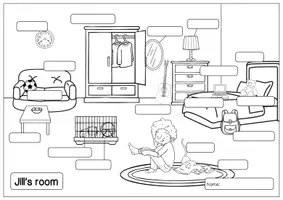 Vorschau - Arbeitsblätter - Wortschatzübersicht zur interaktiven PDF THINGS IN MY ROOM - Seite 3
