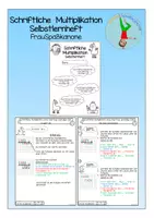 Vorschau - Arbeitsblätter - Selbstlernheft schriftliche Multiplikation - Deckblatt