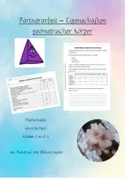 Vorschau - Arbeitsblätter - Partnerarbeit geometrische Körper - Deckblatt