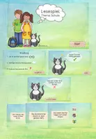 Vorschau - Interaktives Material - interaktives Lesespiel Klasse 2 Thema Schule - Deckblatt