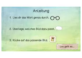 Vorschau - Interaktives Material - interaktives Lesespiel Klasse 2 Thema Schule - Seite 2