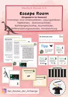 Vorschau - Arbeitsblätter - Escape Room - Eingesperrt im Museum #edukiknaller2021 - Deckblatt
