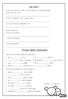 Vorschau - Arbeitsblätter - Interactive exercises- to be, can/can't, pronouns, present simple statements - Seite 1