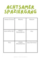Vorschau - Arbeitsblätter - achtsamer Spaziergang - Seite 1