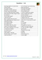 Vorschau - Arbeitsblätter - Prepositions / Präpositionen - Vokabelliste und Übersetzungsübungen - 1. Teil - Seite 2