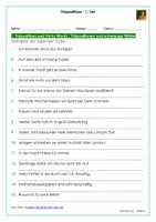 Vorschau - Arbeitsblätter - Prepositions / Präpositionen - Vokabelliste und Übersetzungsübungen - 1. Teil - Seite 3