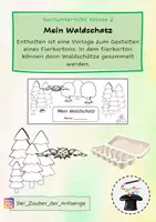 Vorschau - Arbeitsblätter - Mein Waldschatz - DIY Eierkarton Suchschachtel - Deckblatt