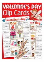 Vorschau - Bildkarten - Valentine´s Day Clip Cards English - Deckblatt