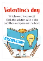 Vorschau - Bildkarten - Valentine´s Day Clip Cards English - Seite 1