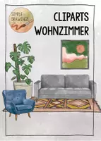 Vorschau - selbst erstellte Cliparts/Grafiken - Cliparts-Set/ Bildersammlung "Wohnzimmer" - Deckblatt