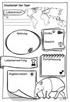 Vorschau - Arbeitsblätter - Steckbrief Tapir - Deckblatt