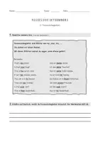 Vorschau - Arbeitsblätter - Possessive determiners - Seite 1