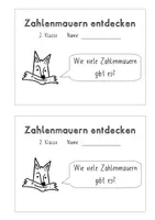 Vorschau - Arbeitsblätter - Zahlenmauern entdecken 2. Klasse: Wie viele Zahlenmauern gibt es? - Seite 1