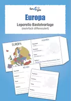 Vorschau - Mal- und Bastelvorlagen - Europa - Leporello Bastelanleitung - Deckblatt