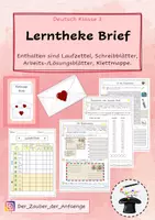 Vorschau - Arbeitsblätter - der Brief- eine 2-fach differenzierte Lerntheke - Deckblatt