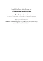 Vorschau - Stundenentwürfe - Unterrichtsentwurf zum Brief - Seite 1