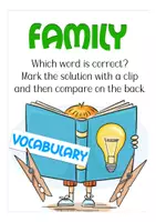 Vorschau - Bildkarten - FREEBIE family members Englisch Klammerkarten kostenlos - Seite 1