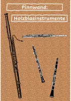 Vorschau - Arbeitsblätter - Holzblasinstrumente: Steckbriefe auf "Pinnwand" - Deckblatt