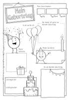 Vorschau - Arbeitsblätter - Mein Geburtstag - in Sketchnotes - Seite 1