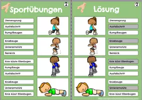 Vorschau - Aufgabenkarten - Klammerkarten für die Grundschule: Sportübungen - Seite 3