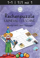 Vorschau - Arbeitsblätter - Rechenpuzzle Karneval | Fasching | 1x1 & 1:1 mit 1 - Deckblatt