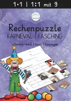 Vorschau - Arbeitsblätter - Rechenpuzzle Karneval | Fasching | 1x1 & 1:1 mit 9 - Deckblatt