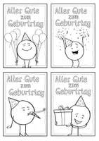 Vorschau - Mal- und Bastelvorlagen - Geburtstagskarten / Grußkarten zum Geburtstag - Seite 2