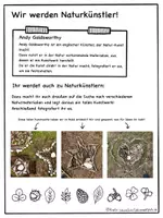 Vorschau - Arbeitsblätter - Natur-Kunst, Kunst Grundschule, Kunstunterricht draußen - Seite 1