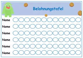 Vorschau - Fördermaterial/Inklusion - Belohnungstafel Keksmonster - Seite 2