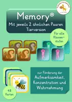 Vorschau - Spiele - Memory® - immer 2 ähnliche Paare - Tiere - Deckblatt