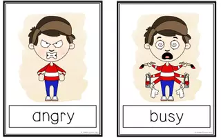 Vorschau - Bildkarten - Emotions & Feelings - Picture & Word Cards - Seite 2