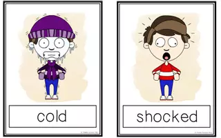 Vorschau - Bildkarten - Emotions & Feelings - Picture & Word Cards - Seite 3