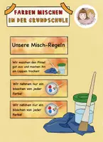 Vorschau - Merkblätter - Farben mischen in der Grundschule, Kunstunterricht, Farbenlehre - Deckblatt
