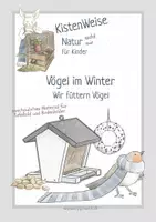 Vorschau - Arbeitsblätter - Vögel im Winter - Wir füttern Vögel - Deckblatt
