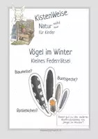 Vorschau - Arbeitsblätter - Vögel im Winter - Kleines Federrätsel - Deckblatt