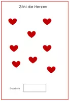 Vorschau - Arbeitsblätter - Zählen 1-10 Herzen - Seite 1