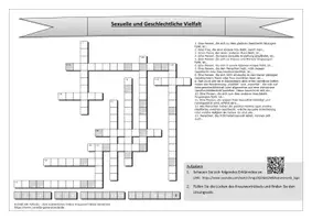 Vorschau - Arbeitsblätter - Kreuzworträtsel zu sexueller und geschlechtlicher Vielfalt - Deckblatt