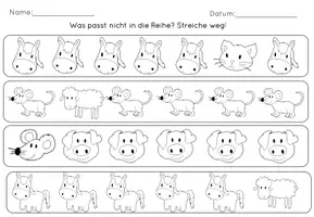 Vorschau - Arbeitsblätter - Was passt nicht Sammlung - Seite 2
