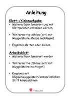 Vorschau - Arbeitsblätter - Menge 20 - WINTER - Menge legen - Klettaufgaben (TEACCH) - Seite 1