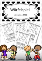 Vorschau - Spiele - Würfelspiel zur Subtraktion im Zahlenraum 10 - Deckblatt