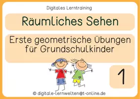 Vorschau - Fördermaterial/Inklusion - Digitale Lerntrainings: Lernpaket Räumliches Sehen 1-12 - Seite 1