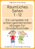 Vorschau - Fördermaterial/Inklusion - Digitale Lerntrainings: Lernpaket Räumliches Sehen 1-12 - Deckblatt