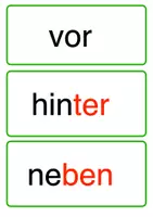 Vorschau - Arbeitsblätter - Die wichtigsten Präpositionen für die DaZ und Sprachförderung - Deckblatt