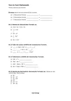 Vorschau - Arbeitsblätter - Test im Fach Mathematik - Binomische Formeln - Seite 1
